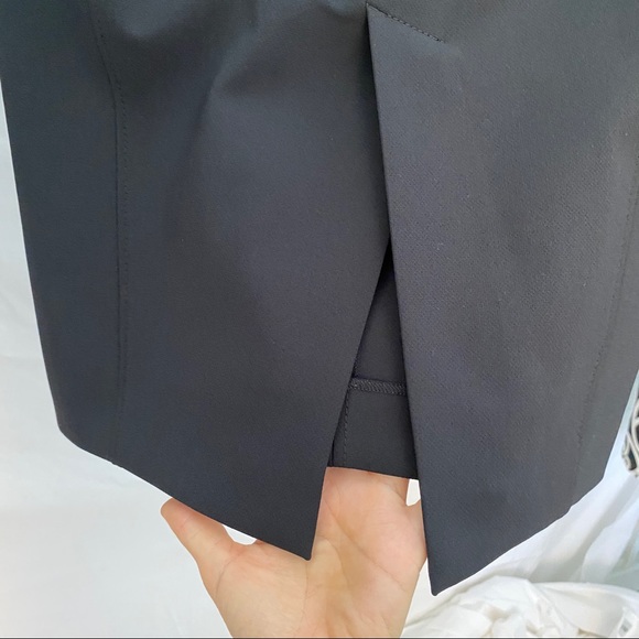 “I’m isola marras” black midi skirt pencil Sz. XL Crepe w. pockets NWT - Picture 6 of 7